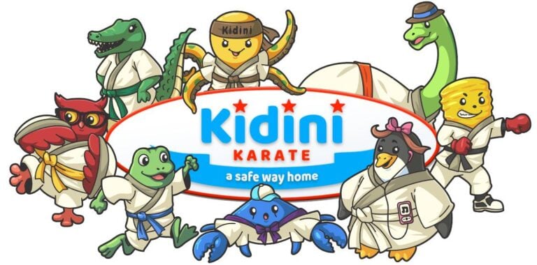 Kidini Karate: a safe way home, with the Kidini characters