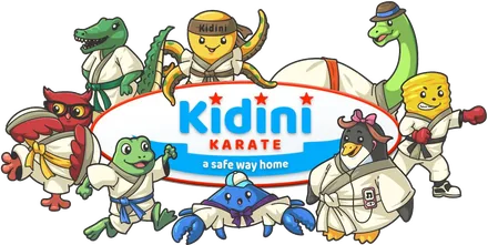 Kidini Karate: a safe way home, with the Kidini characters